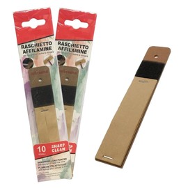 2 Stück Kantenschärfer aus feinem Glaspapier, Minenschärfer für Minen, Buntstifte, Kreide, Holzkohle, Kompass, Bleistift, Papier, Glas, Schaber, Klingen aus Glaspapier, Spitzer