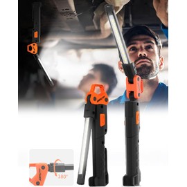 ANYLiGHT Led Work Light,400LM Foldable Mechanic Light, Rechargeable Flashlight with 5 Modes, 230° Rotate and Hook Magnetic Light for Car Repair, Camping, Grill（1 Pack Upgrade）