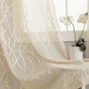 Kotile Shimmer Taupe Sheer Curtains 84 Inches Long 2 Panels