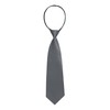Allegra K Men's Pre-Tied Adjustable Zip Plain Tie Tie, gray