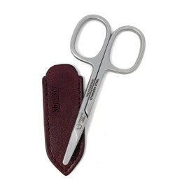 Henbor Professional Premium Stainless Steel Safety Baby Scissors - Nail, Hair Trimmer for Precision Safely Cut, Handcrafted In Italy With Genuine Leather Case made by Shpitser