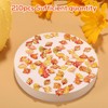 210pcs Mini Fall Leaves, 5 Styles Funny Miniature Autumn Leaves