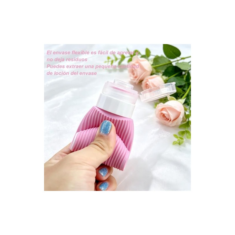 4 Pcs Botellas de Viaje de Silicona, Accesorio Portátil de