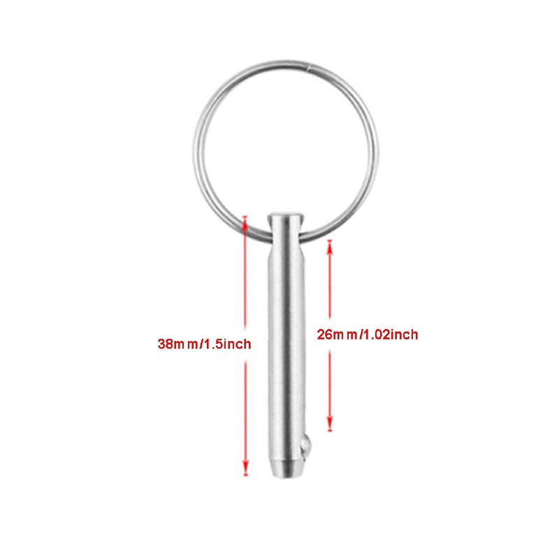 Quick Release Pin 6.3mm Diameter 316 Stainless Steel Bimini Top