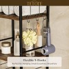 TETOTE 4-Tier Towel Rack, M-Shaped Detachable Dividers Towel Shelf with