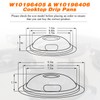 W10196405 W10196406 Chrome Drip Pans Kit by Blutoget -Compatible for