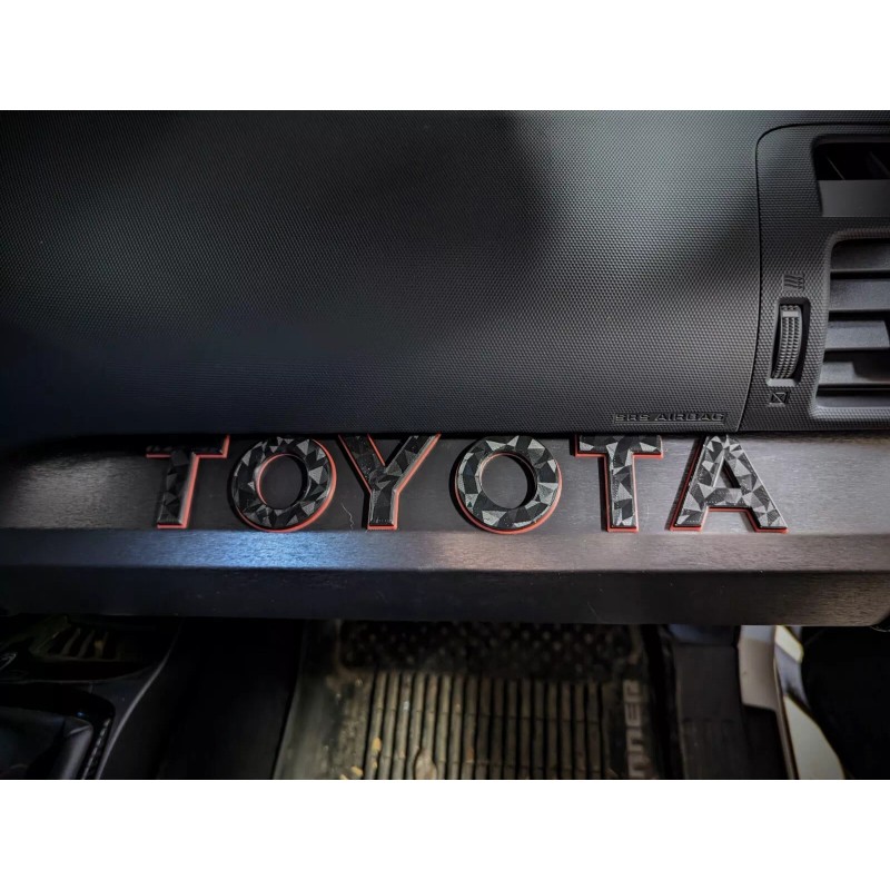 TOYOTA 4Runner Passenger Dash Trim Garnish Heritage Raised Red Two-Toned