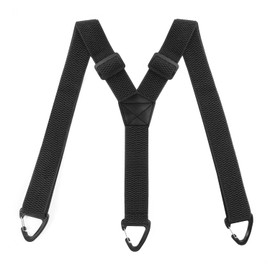 GINUMWA Adjustable Y-Back Suspenders for Men, Elastic Hidden Suspender with Heavy-Duty Clips, Ideal for Suits Jeans Weddings (Black)