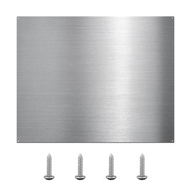 VENFAN 24" x 30" Stainless Steel Backsplash for Stove - Ultra Flat Metal Splatter Guard for Kitchen Wall, Stove Backsplash Panel with 4 Pre-Drilled Holes, Easy Install