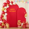 Red Arch Backdrop Covers - 7.2FT, 6FT Spandex Fitted Wedding