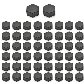 Aoktorkit 50 Pcs Hex Nut Covers, Black M12*18 * 12 Nut Caps, Plastic Nut Protection Caps for Hex Hexagon Nuts