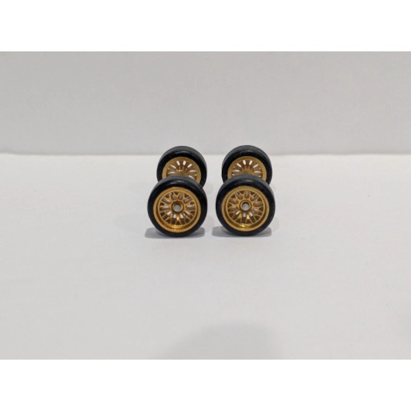 Unbranded 1:64 Scale 11mm Gold Mesh BBS Real Rider style