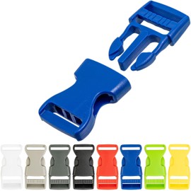 Your Day Mate Buckles Colours Mix, 16 Pack with 8 Colours Two Times Each, Plastic, Buckle, Click Fastener, DIY Set, Replacement Buckle, Buckle Repair, 15 mm, 8 colours, 16 pack