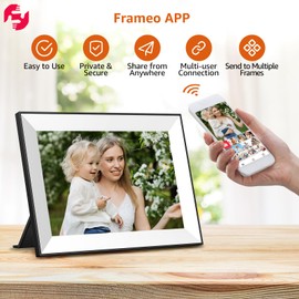 Frameo Digital Picture Frame,WiFi Digital Photo Frame with 10.1 Inch 1280x800 IPS Touch Screen,Easy Load from Phone Digital Frame,Auto Rotating Pohto/Video by Electronic Picture Frame,Best Gift…