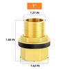 GASHER 2PCS Brass 1" Female 1" Male Bulkhead Tank Connector
