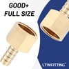 LTWFITTING Brass BSP Fitting Coupler/Adapter 1/2-Inch Female BSPP x 10mm