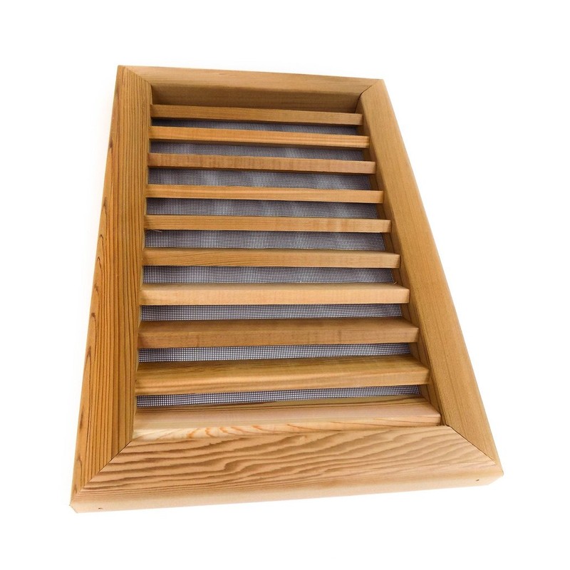 Miller Shingle Rectangle Clear Cedar Vent, Flush Mount - 12