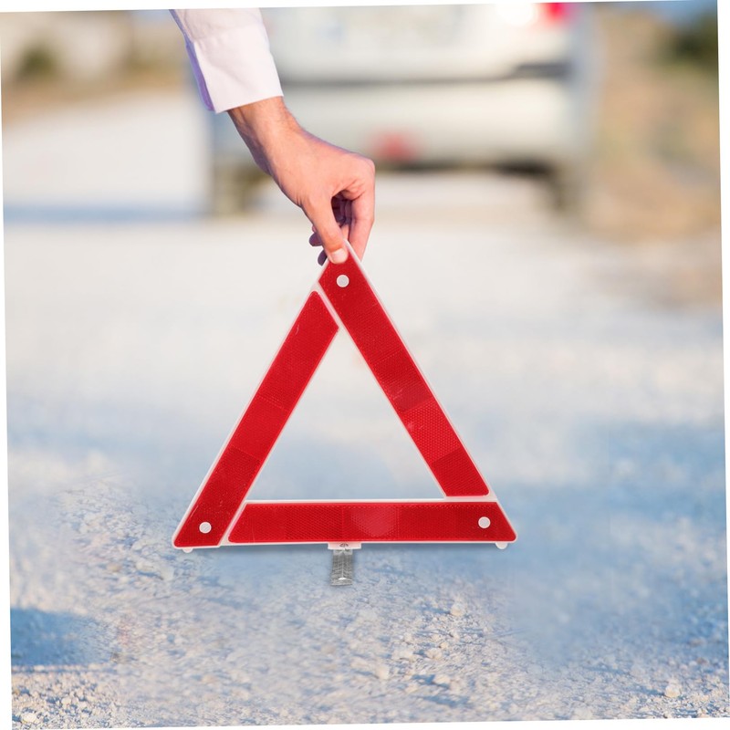 BUGUUYO Roadside Emergency Triangle Reflective Plastic Car Warning Sign Symbol