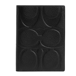 Coach Men's Passport Case, Black, One Size