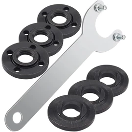 (1+3+3pk) 193465-4 Grinder Flange Angle Wrench Spanner Metal Lock Nut Replaces 4.5" 5" 5/8-11 Fits For Makita Dewalt Bosch Black & Decker Ryobi