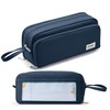 KALIDI Pencil Case with 3 Compartments Large Capacity Pencil Case