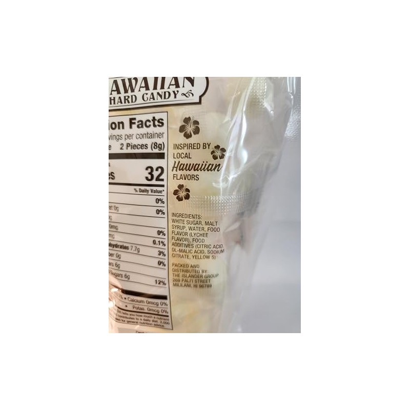 Old Fashion Hawaiian Hard Candy 5oz Bags Lychee