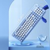 COVEVA Wireless Bluetooth Keyboard, Full Size Retro Round Keycaps(Blue)