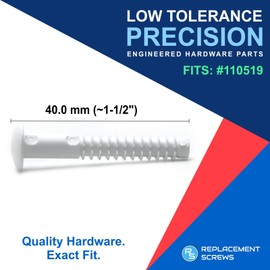 ReplacementScrews Plastic Pins/Plugs Compatible with IKEA 110519 (MALM, Alex, HEMNES, etc) Connecting Dowels for Drawers and Chests (Pack of 4)