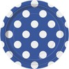 Unique Party 37504 - 18cm Royal Blue Polka Dot Party