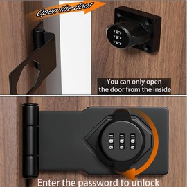 3-Digit Combination ZincAlloy Lock Easy Installation Wide Range of Uses Drawer Cupboard Locker Box Fridge Lock Cabinet Door with Child Safety Kids Lock Black (1)