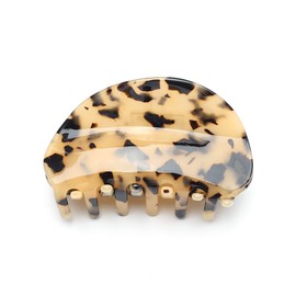 QinGoo Large Tortoise Shell Hair Clip, Hair Clip, Hair Accessory, Cute, Women's, Popular, Korea, 1 Piece (3.4 x 4.5 cm, Tortoise)