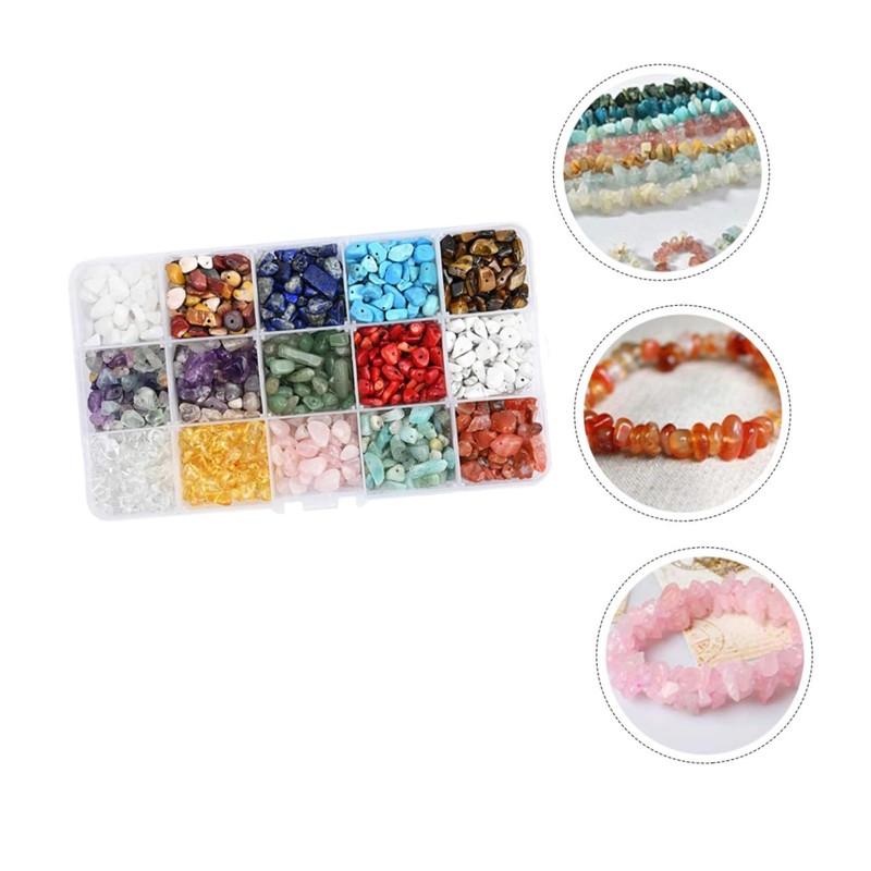 Tofficu DIY Jewelry Tools Box Jewelry Making Kit 15-Grid Bead