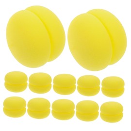 Vaguelly 12pcs Yellow Sponge Curlers Styling Tools for Effortless Curls Durable Hairdressing for Women Creative Perm Ball Lightweight Convenient