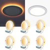 CycevSun 6 Pack 8 Inch LED Recessed Lights with Night