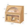 Vriccc Extra Large Bread Box for Kitchen Counter, Bamboo Wood