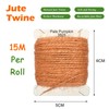 Jute Twine 15m Long Twine String for Crafts Gift Wrapping