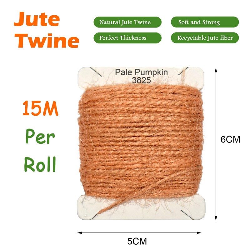 Jute Twine 15m Long Twine String for Crafts Gift Wrapping