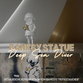 OXWIND Banksy Graffiti Inspired - Deep Sea Diver Statue, 22 cm, High Quality Resin