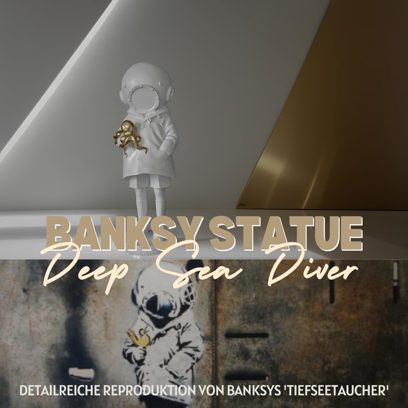 OXWIND Banksy Graffiti Inspired - Deep Sea Diver Statue, 22