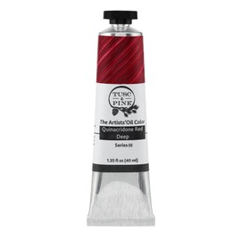 Tusc & Pine Artist Oil Paint - Quinacridone Red Deep, 40 ml, Non-Yellowing, Rich & Creamy Consistency, Maximum Pigment Load, Small Batch Milled Oil Paints Made in The USA for Professional Artists