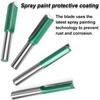 LEPEVNEY 6-teiliges gerades Fräser-Bit-Set, 8 mm Schaft, Doppelrillen, Holzbearbeitung, Fräser-Bits,