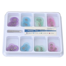 40pcs Dental Polishing Discs Teeth Whitening Resin Oral Teeth Finishing Disc with Mandrel