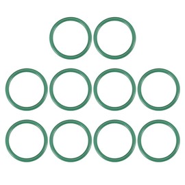 sourcing map 10 Pcs Green Fluoro Rubber O Rings 23mm OD 19mm ID 2mm Width FKM Gasket for Machinery and Equipment