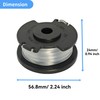HT-19-401-003-06 HT-19-401-003-07 String Trimmer Spools +Cover Line 0.065" 16 Ft