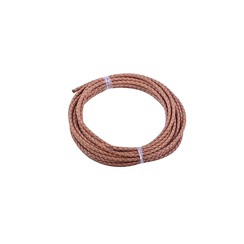 KONMAY - Cordón de piel trenzado natural clásico de 5