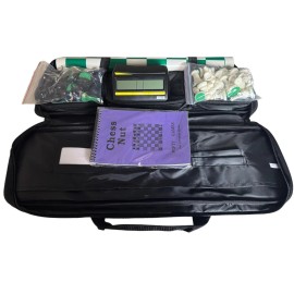 Chess Executive Bag Tournament Combo Black Pro clock, bag, board, pieces