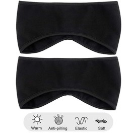 KOMUNJ Pack of 2 Winter Headband for Men and Women Sports Headbands Earmuffs Headband Elastic for Men and Women for Jogging Running Hiking Cycling and Motorcycling