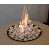 HMB 24 Pcs White Stone-Like Ceramic Pebble for Gas Fireplace
