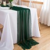 CHUQING Table runner chiffon, dark green, in green, table runner,