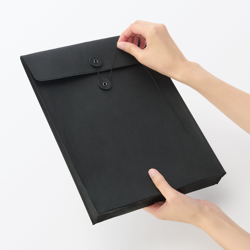 Muji Jeans Label Document Case with Ball String for A4